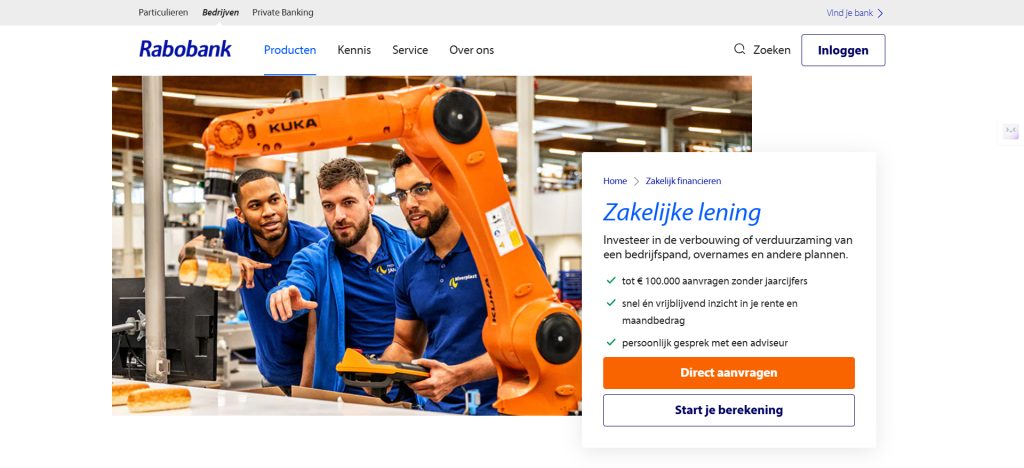 Rabobank Zakelijk Lenen_ Direct aanvragen - Rabobank - www.rabobank.nl
